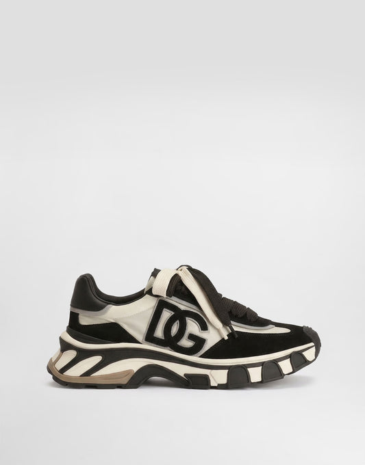 Dg Country Road Nylon And Leather Sneakers