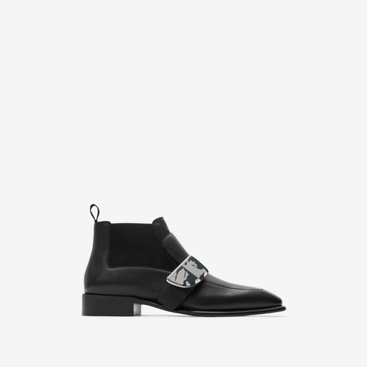 Leather Shield Chelsea Boots