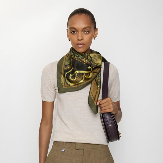 Etched Knight Silk Scarf