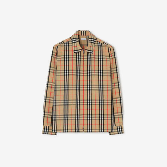 Check Cotton Linen Overshirt
