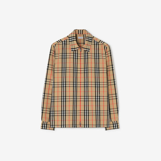 Check Cotton Linen Overshirt