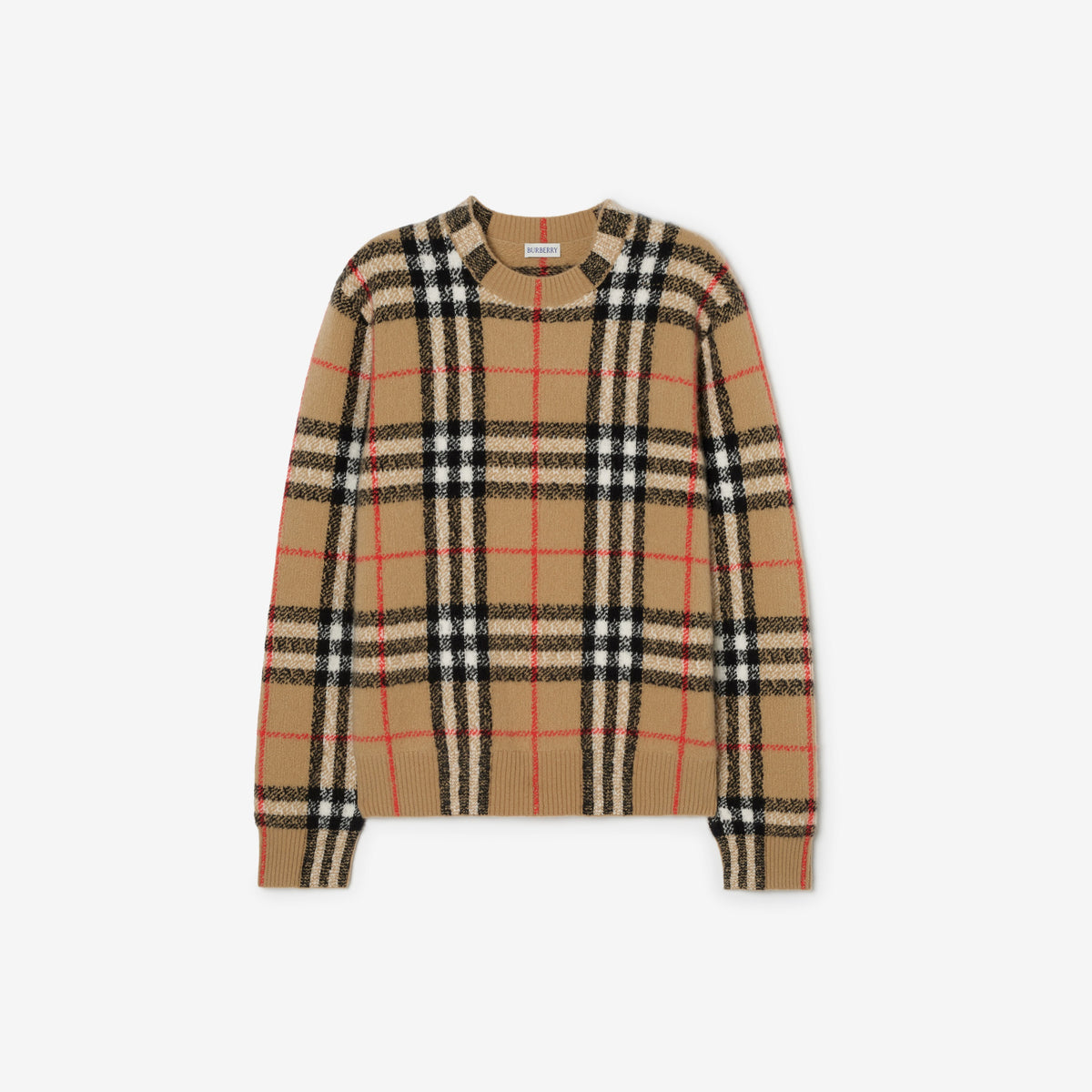 Check Cashmere Sweater