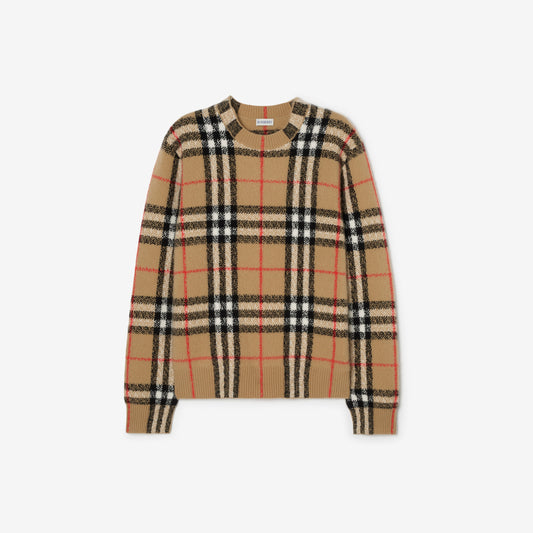 Check Cashmere Sweater