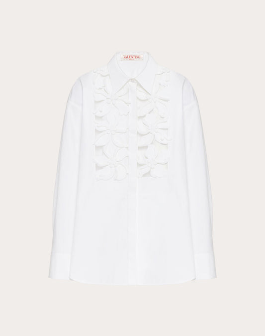 Embroidered Compact Popeline Shirt