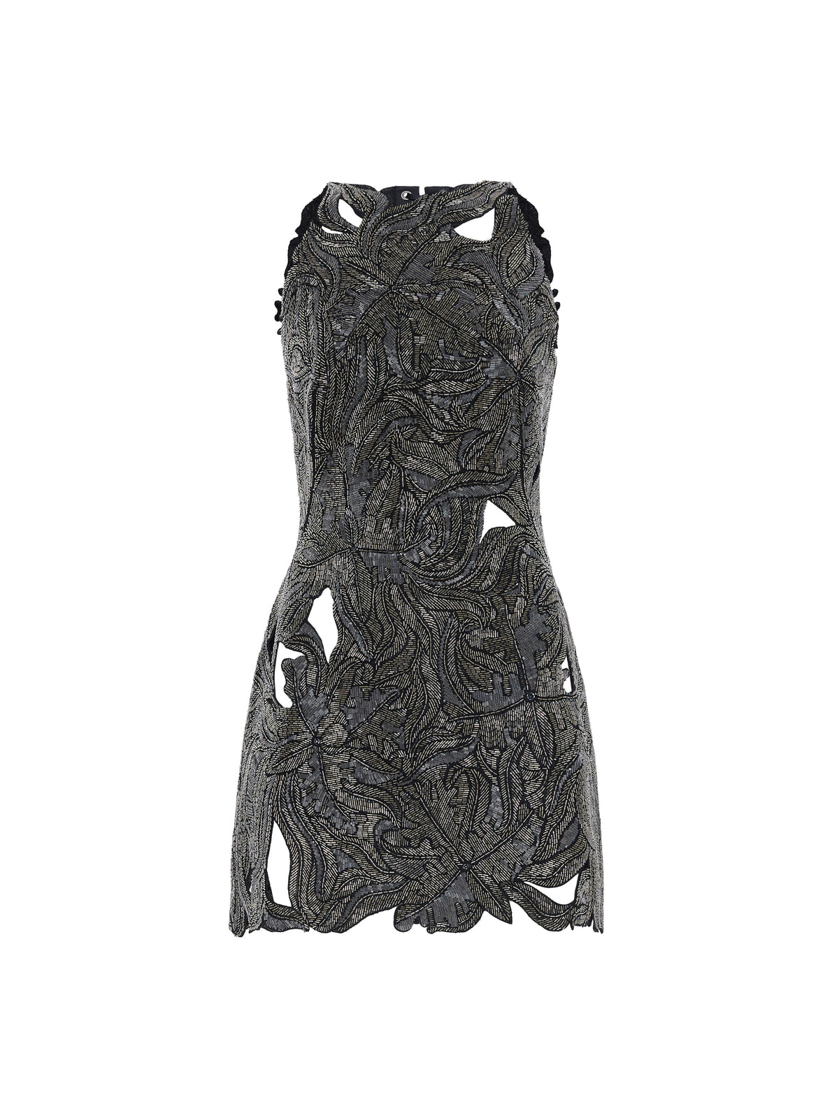 Embellished Appliqué Mini Dress