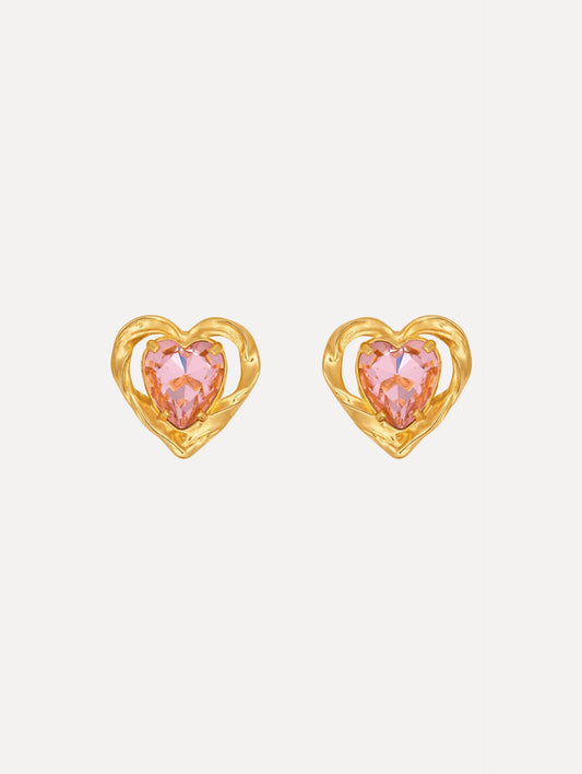 Heart Stone Earrings