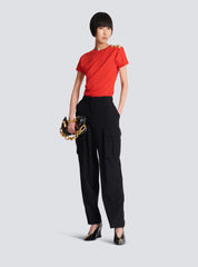 Short-Sleeved Draped Jersey T-shirt