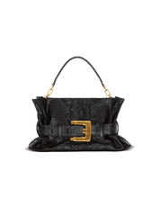 Medium Anthem Bag In Embossed Crocodile-print Calfskin