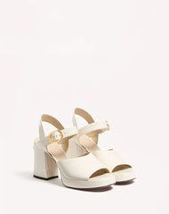 Fawcette Platform Sandal In Polished Calfskin 100Mm