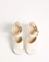 Fawcette Platform Sandal In Polished Calfskin 100Mm