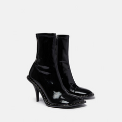 Ryder Lacquered Stiletto Ankle Boots