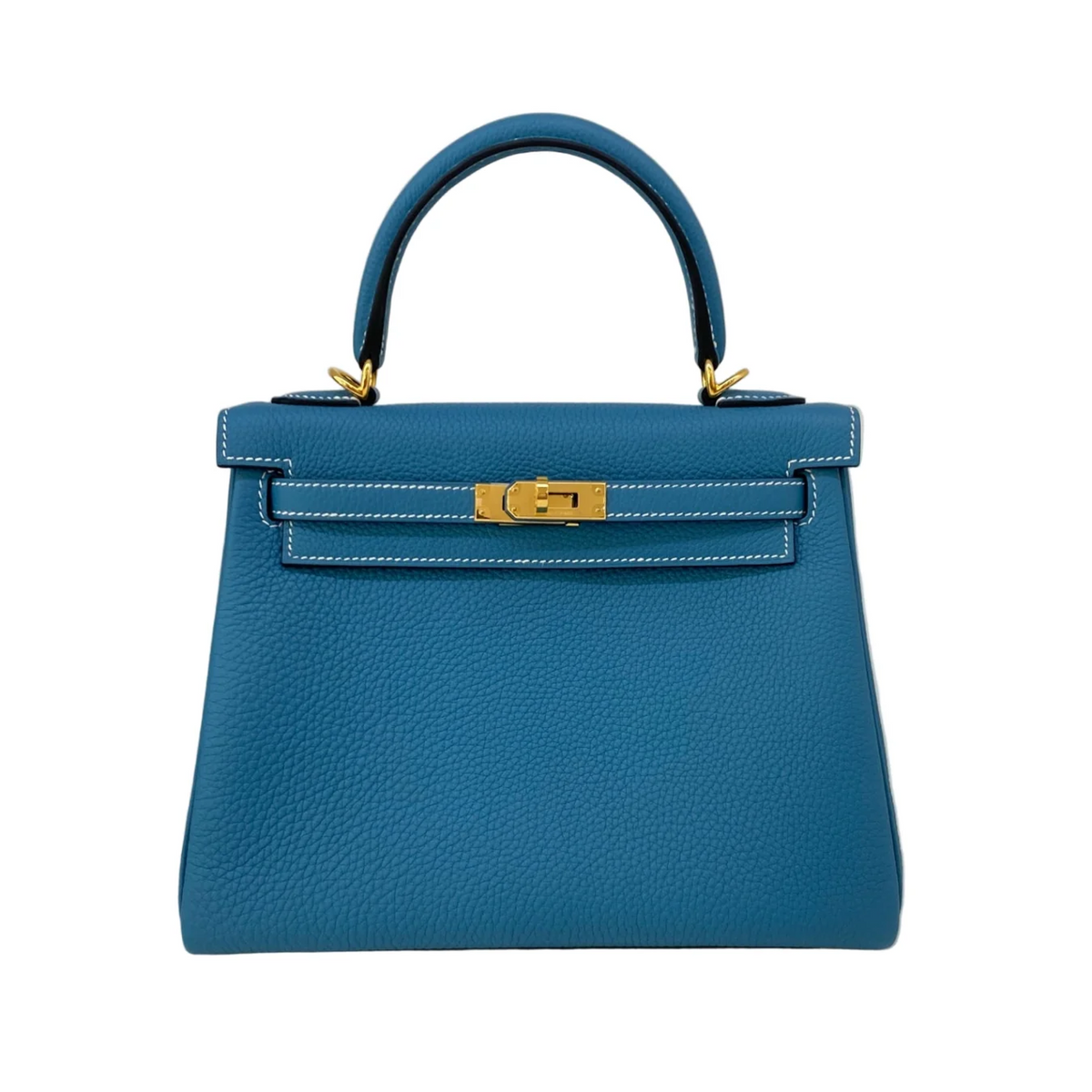 Hermès Kelly 25cm New Blue Jean Togo GHW