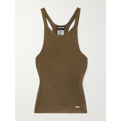 Knitted silk tank top