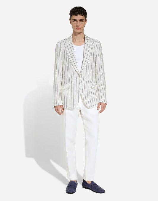 Single-Breasted Linen Sicilia-Fit Jacket