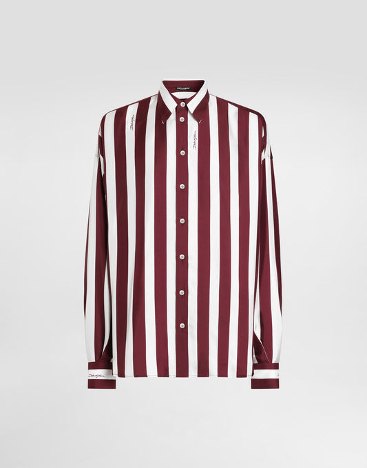 Striped Silk Twill Shirt
