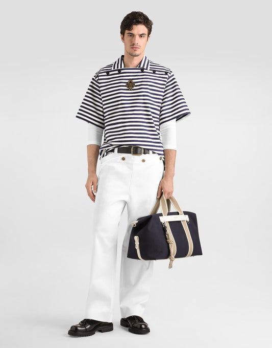 Striped Cotton Polo Shirt
