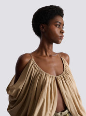 Strappy Cotton Blouse