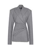 Short Jacket Dress In Draped Wool