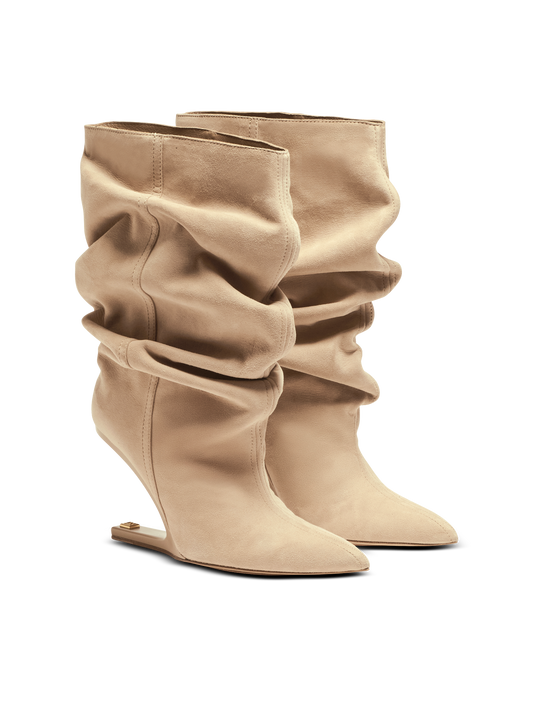 No Wedge Suede Ankle Boots