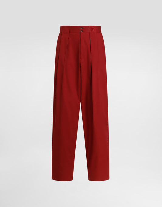 Stretch Cotton Gabardine Trousers