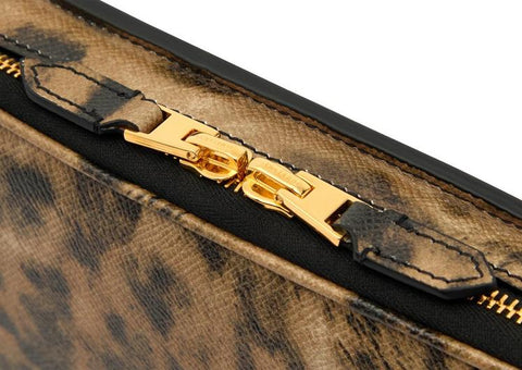 Distressed Leopard Print Small Zip Belt Bag