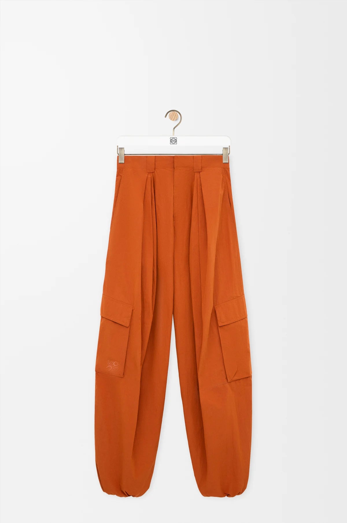 Pleated Cargo Trousers In Technical Shell