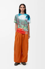 Pleated Cargo Trousers In Technical Shell