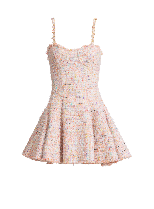 Flared Tweed Dress