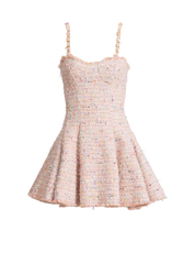 Flared Tweed Dress
