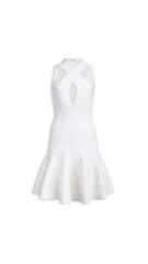 Cross-front Knit Dress