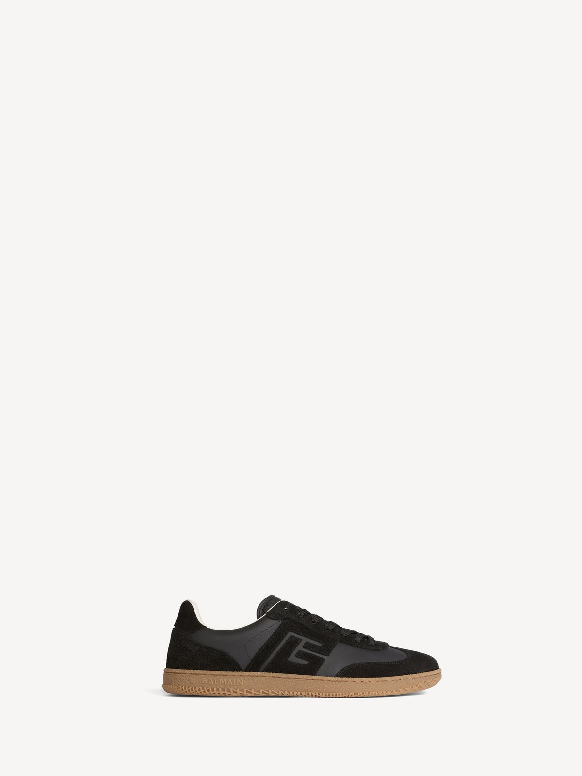 Balmain Swan Suede And Smooth Leather Trainers