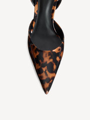 Printed Patent Leather Strappy Pumps