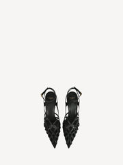 Smooth Leather Cage Sandals