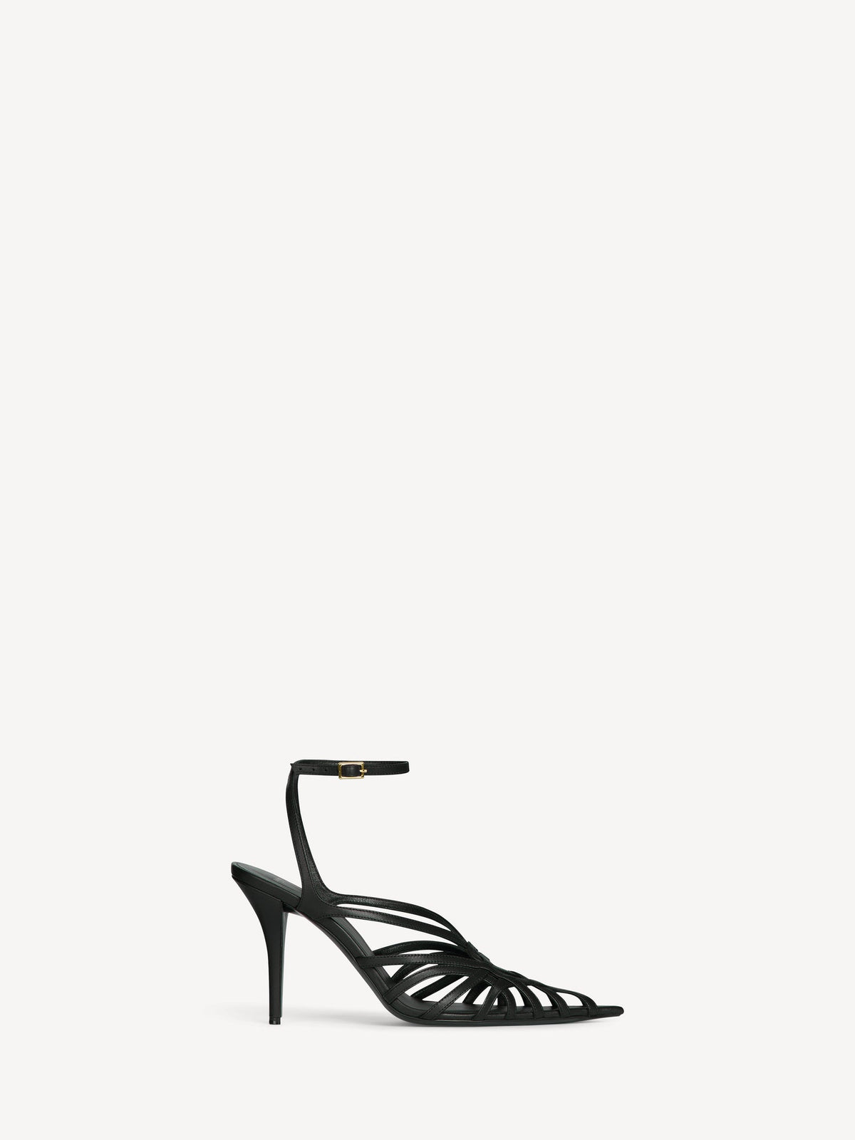 Smooth Leather Cage Sandals