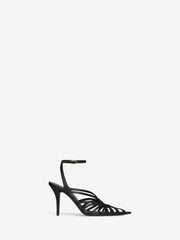 Smooth Leather Cage Sandals