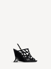 Wedge Cage Sandals In Suede