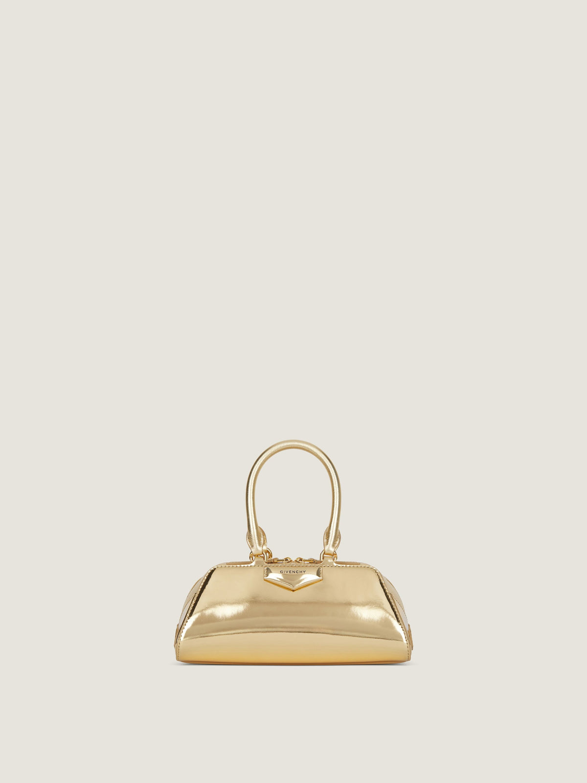 Mini Antigona East-west Bag In Laminated Leather