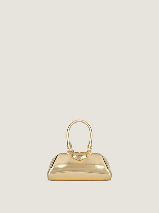 Mini Antigona East-west Bag In Laminated Leather