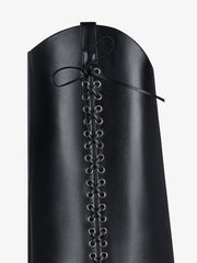 Shark Lock Cowboy boots in corset style leather