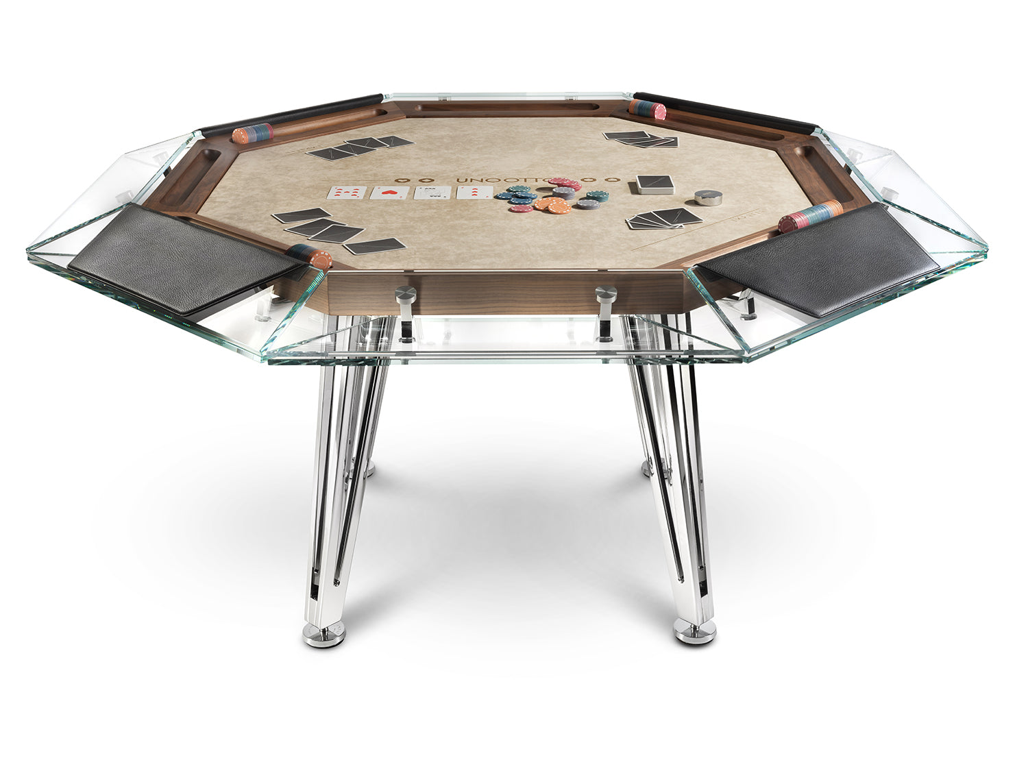 Unootto Wood 8 Player Poker Table