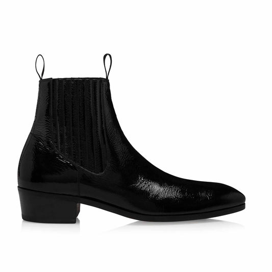 Crackled Patent Bailey Chelsea Boot