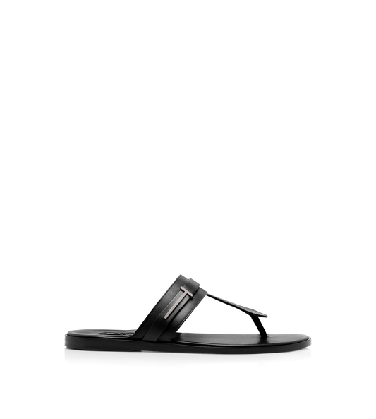 Smooth Leather T-sandal