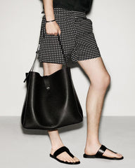 Smooth Leather T-sandal