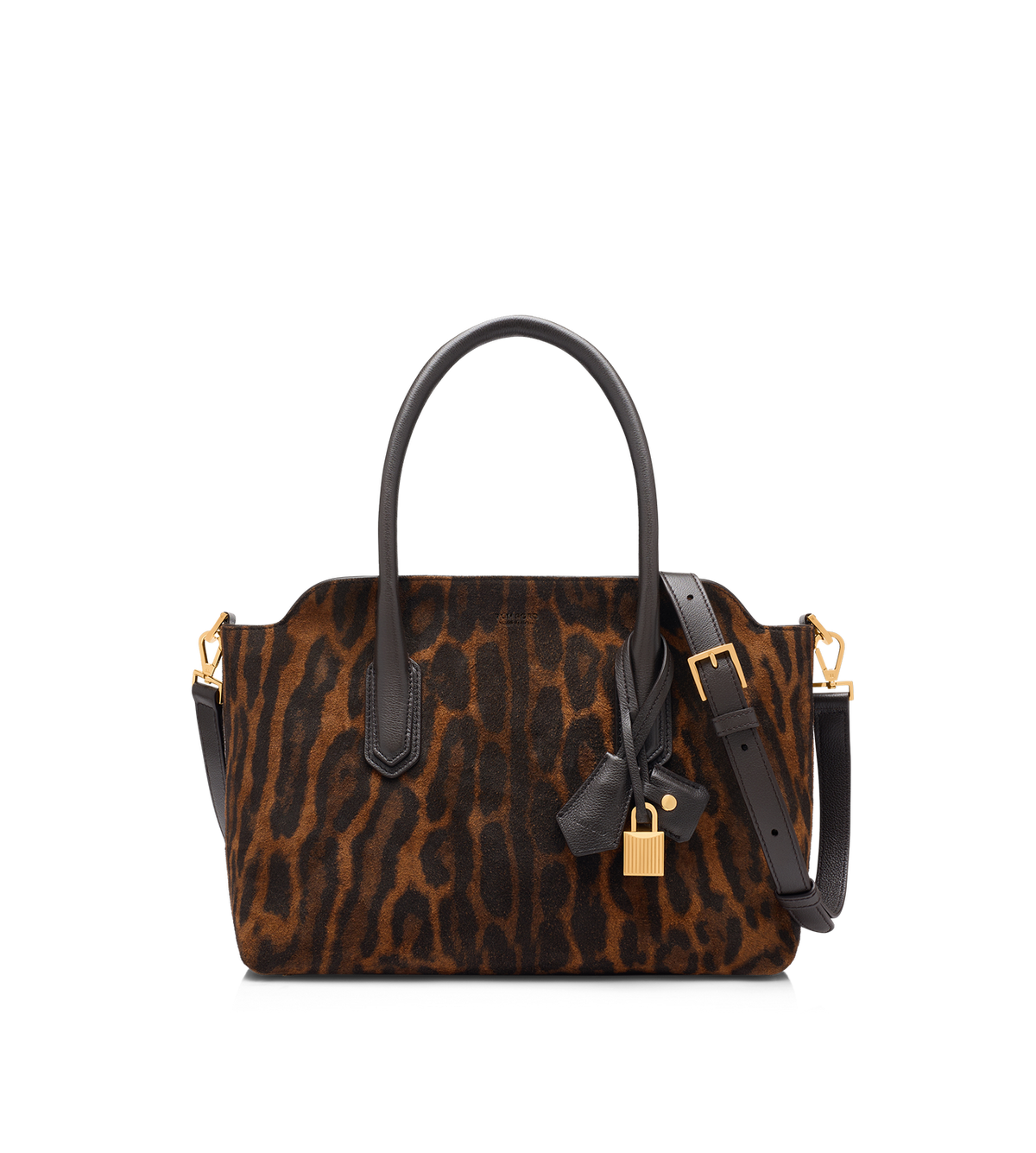 Ocelot-Print Suede Alexander Medium Top Handle