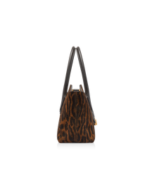 Ocelot-Print Suede Alexander Medium Top Handle