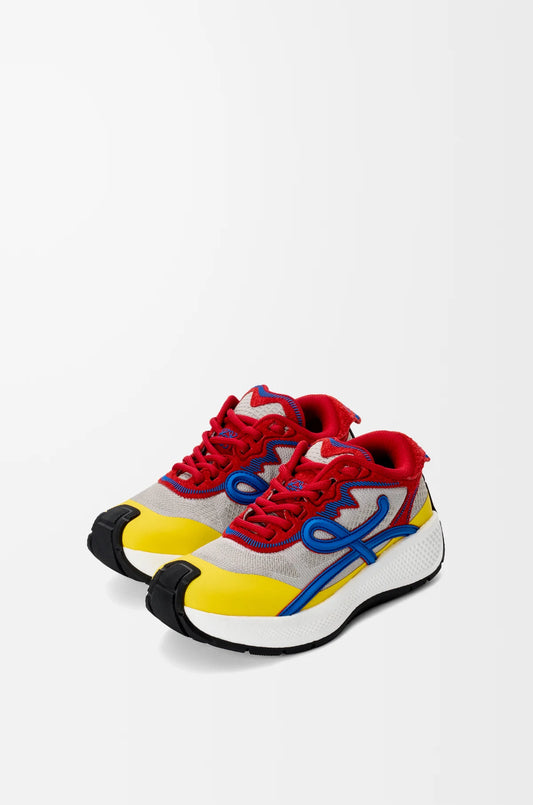 Pogo Sneaker In Technical Knit And Suede