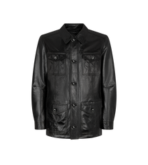 Natural Shine Leather Safari Jacket