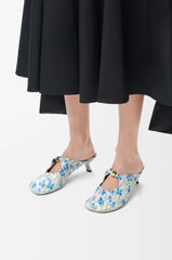 Pebble Soft Mule In Printed Nappa Lambskin