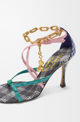 New Comic Sandal In Printed Nappa Lambskin