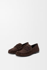 Double L Loafer In Suede Calfskin